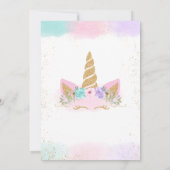 魔法のきらめきユニコーンの誕生日 招待状 (裏面)