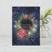 魔法のきらめくフローラヴィンテージ赤ちゃんシャワー サンキューカード (スタンド正面)