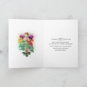 魔法のきらめく妖精ヴィンテージの赤ちゃんシャワー 招待状 (内部)