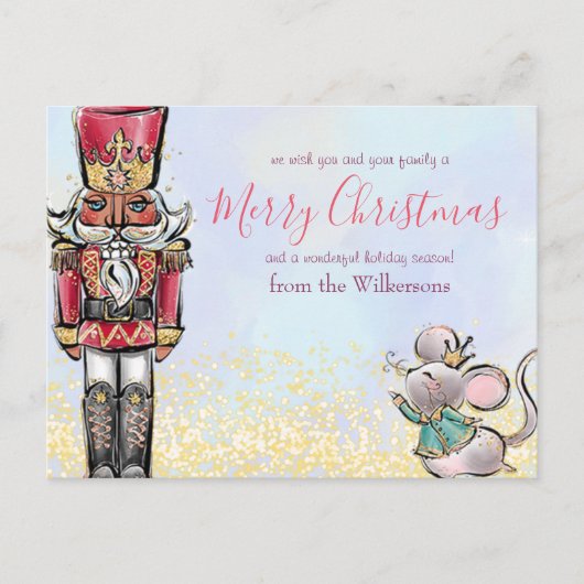 魔法のくるみ割り冬ワンダーランドクリスマス シーズンポストカード (正面)