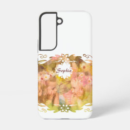 魔法のささやき: 庭のふたりの妖精の友達 SAMSUNG GALAXY S22ケース