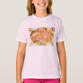魔法のささやき: 庭園のふたりの妖精の友達 Tシャツ