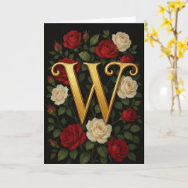 魔法のつるバライニシャル「W」 カード