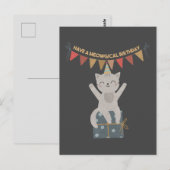 魔法のねこ誕生日ポストカード ポストカード (正面/裏面)