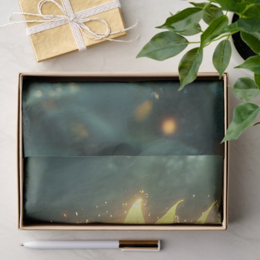 魔法のひまわりとホタルのデコパージュ 薄葉紙 (ギフト)