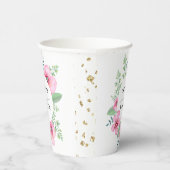 魔法のようなエレガントで明るい花柄のウェディングペーパーカップ 紙コップ (右)