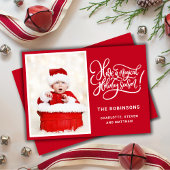 魔法のようなホリデーシーズンの写真カード シーズンカード