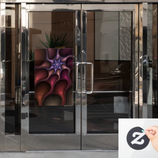 魔法のような光沢のある抽象芸術ストライプのフラカラフルルタル ウィンドウサイン (オフィスドア)