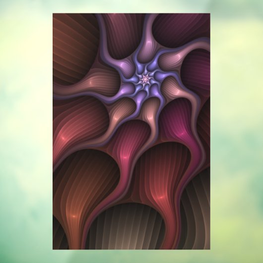 魔法のような光沢のある抽象芸術ストライプのフラカラフルルタル ウィンドウサイン (シート3)