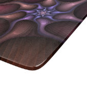 魔法のような光沢のある抽象芸術ストライプのフラカラフルルタル カッティングボード (角)