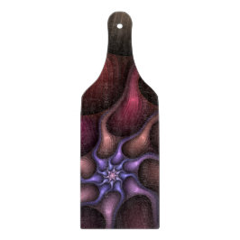 魔法のような光沢のある抽象芸術ストライプのフラカラフルルタル カッティングボード