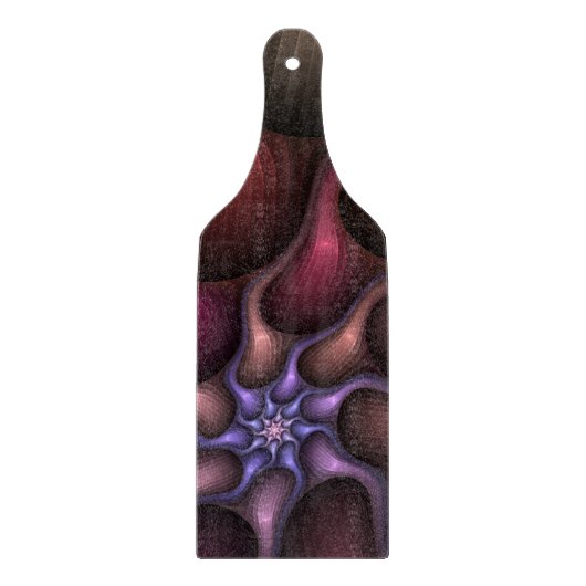 魔法のような光沢のある抽象芸術ストライプのフラカラフルルタル カッティングボード (正面)