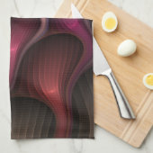 魔法のような光沢のある抽象芸術ストライプのフラカラフルルタル キッチンタオル (四つ折り)