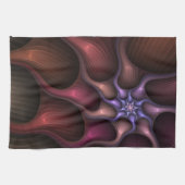 魔法のような光沢のある抽象芸術ストライプのフラカラフルルタル キッチンタオル (横)