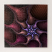 魔法のような光沢のある抽象芸術ストライプのフラカラフルルタル ジグソーパズル (横)