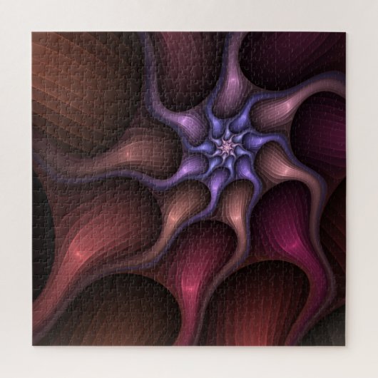 魔法のような光沢のある抽象芸術ストライプのフラカラフルルタル ジグソーパズル (縦)