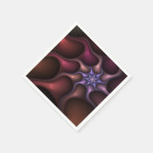 魔法のような光沢のある抽象芸術ストライプのフラカラフルルタル スタンダードカクテルナプキン (角)