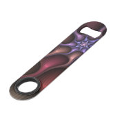 魔法のような光沢のある抽象芸術ストライプのフラカラフルルタル スピード栓抜き (裏面アングル)