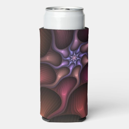 魔法のような光沢のある抽象芸術ストライプのフラカラフルルタル スリム缶クーラー (Seltzer裏面)