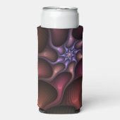 魔法のような光沢のある抽象芸術ストライプのフラカラフルルタル スリム缶クーラー (Seltzer正面)