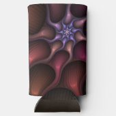 魔法のような光沢のある抽象芸術ストライプのフラカラフルルタル スリム缶クーラー (裏面)