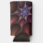 魔法のような光沢のある抽象芸術ストライプのフラカラフルルタル スリム缶クーラー (正面)