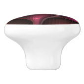 魔法のような光沢のある抽象芸術ストライプのフラカラフルルタル セラミックノブ (側面)