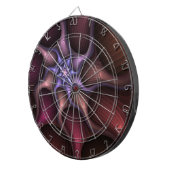 魔法のような光沢のある抽象芸術ストライプのフラカラフルルタル ダーツボード (正面右)