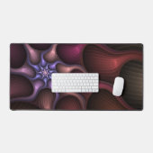 魔法のような光沢のある抽象芸術ストライプのフラカラフルルタル デスクマット (キーボード&マウス)
