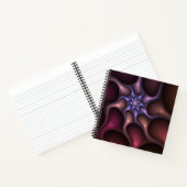 魔法のような光沢のある抽象芸術ストライプのフラカラフルルタル ノートブック (内部)