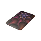 魔法のような光沢のある抽象芸術ストライプのフラカラフルルタル バスマット (アングル)