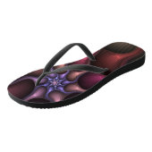 魔法のような光沢のある抽象芸術ストライプのフラカラフルルタル ビーチサンダル (アングル)