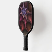 魔法のような光沢のある抽象芸術ストライプのフラカラフルルタル ピックルボールラケット (左)