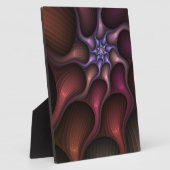 魔法のような光沢のある抽象芸術ストライプのフラカラフルルタル フォトプラーク (側面)