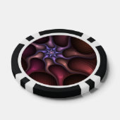魔法のような光沢のある抽象芸術ストライプのフラカラフルルタル ポーカーチップ (シングル)