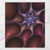 魔法のような光沢のある抽象芸術ストライプのフラカラフルルタル ワインラベル (シングルラベル)