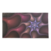 魔法のような光沢のある抽象芸術ストライプのフラカラフルルタル 枕カバー (裏面)