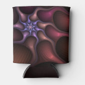 魔法のような光沢のある抽象芸術ストライプのフラカラフルルタル 缶クーラー (正面)