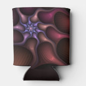 魔法のような光沢のある抽象芸術ストライプのフラカラフルルタル 缶クーラー (裏面)