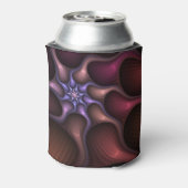 魔法のような光沢のある抽象芸術ストライプのフラカラフルルタル 缶クーラー (缶裏面)