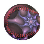 魔法のような光沢のある抽象芸術ストライプのフラカラフルルタル 野球ボール (正面左)