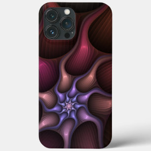 魔法のような光沢のある抽象芸術ストライプのフラカラフルルタル iPhone 13 PRO MAXケース