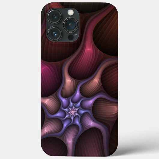 魔法のような光沢のある抽象芸術ストライプのフラカラフルルタル Case-Mate iPhoneケース (裏面)