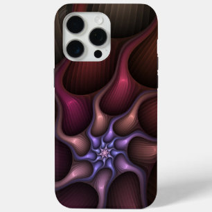 魔法のような光沢のある抽象芸術ストライプのフラカラフルルタル iPhone 15 PRO MAXケース
