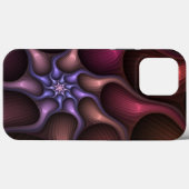 魔法のような光沢のある抽象芸術ストライプのフラカラフルルタル Case-Mate iPhoneケース (裏面 (横))