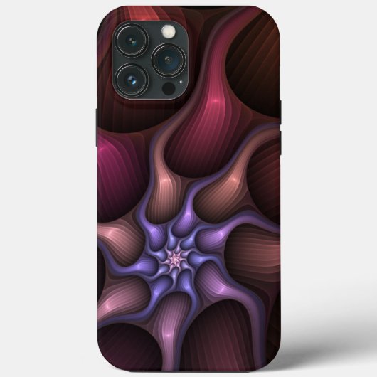 魔法のような光沢のある抽象芸術ストライプのフラカラフルルタル Case-Mate iPhoneケース (裏面)