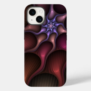 魔法のような光沢のある抽象芸術ストライプのフラカラフルルタル Case-Mate iPhone 14ケース