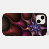 魔法のような光沢のある抽象芸術ストライプのフラカラフルルタル Case-Mate iPhoneケース (裏面 (横))