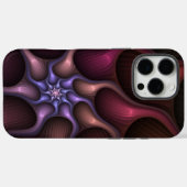 魔法のような光沢のある抽象芸術ストライプのフラカラフルルタル Case-Mate iPhoneケース (裏面 (横))