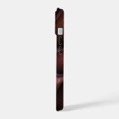 魔法のような光沢のある抽象芸術ストライプのフラカラフルルタル iPhone 15ケース (左側面)